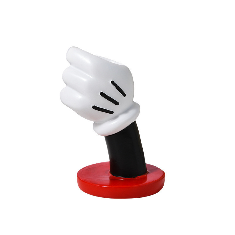Design de logo unique Vase à main Mickey minimaliste moderne pour la décoration artistique de la maison créative