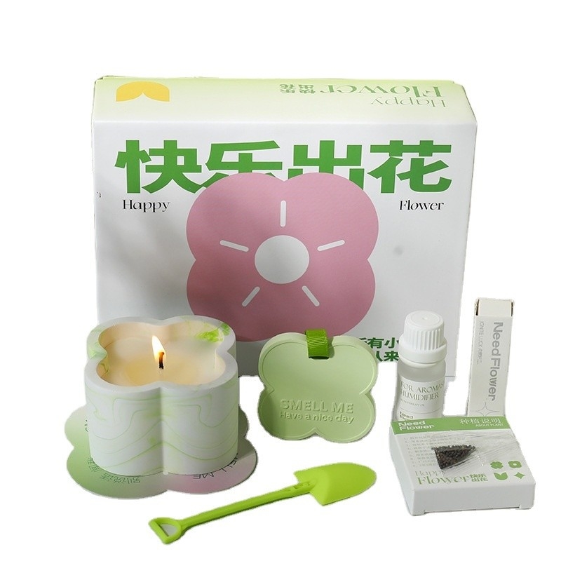 Happy Flower Art Aromathérapie Boîte cadeau avec sérigraphie d'impression cadeau de la journée de l'enseignant
