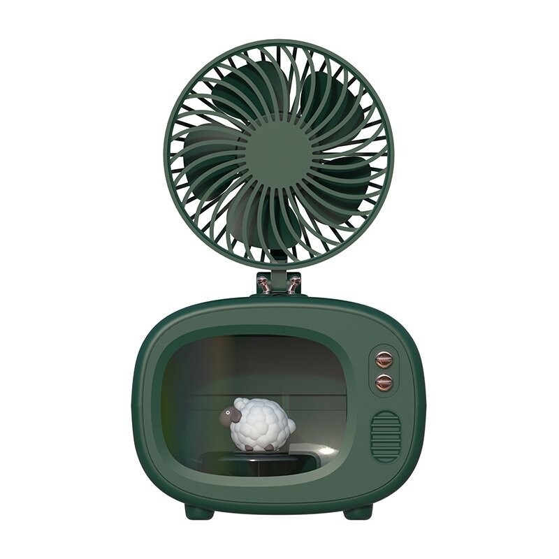 Cadeau d'été pour l'agriculture Humidificateur de télévision petit ventilateur Multifonctionnel et design mignon